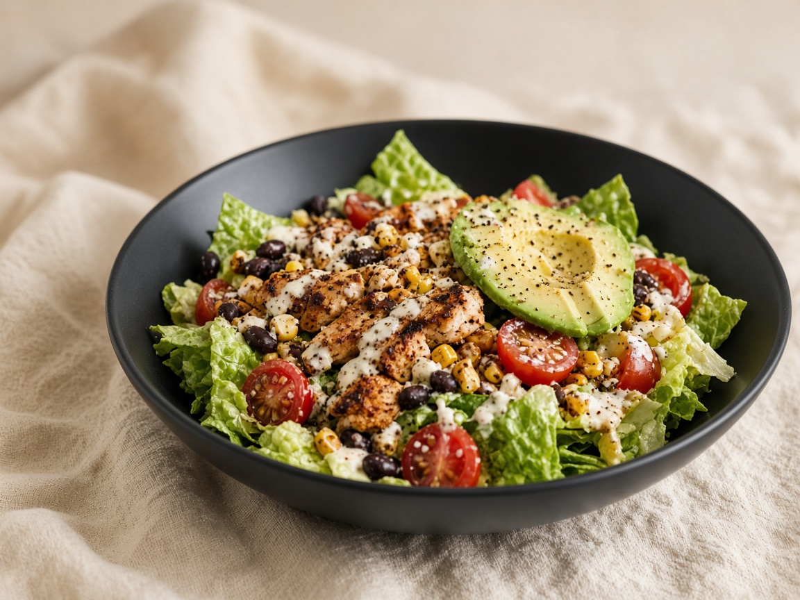 Ensalada de pollo al chipotle